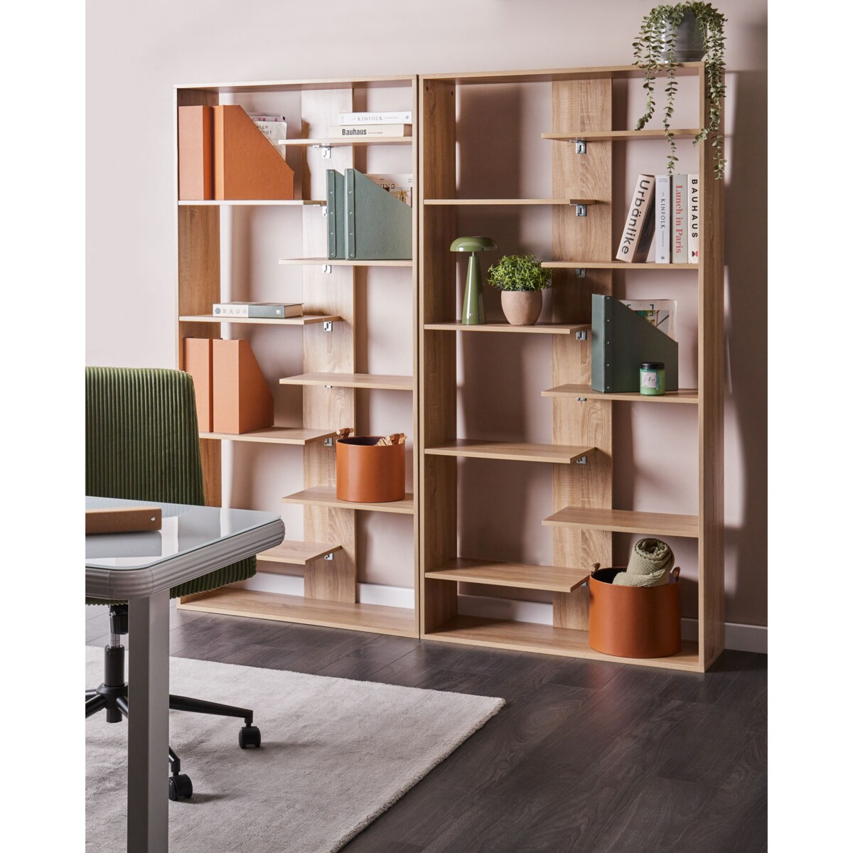 Regał na książki 8 półek FONTAS 180 cm Jasnobrązowy