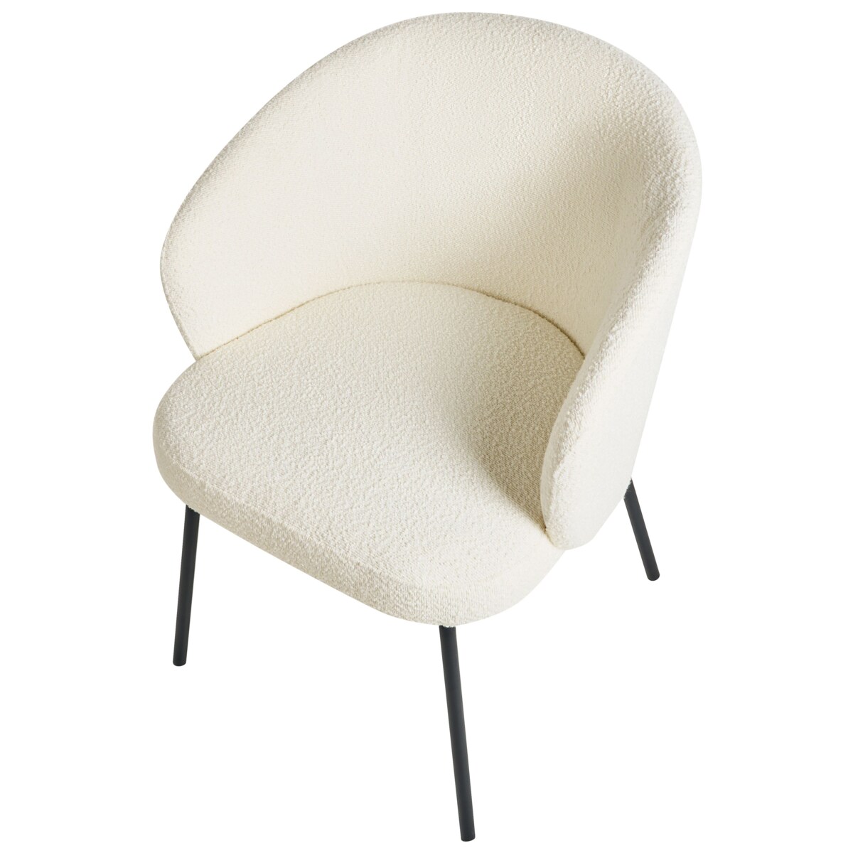 Zestaw 2 krzeseł do jadalni LUDDEN Boucle Jasnobeżowy