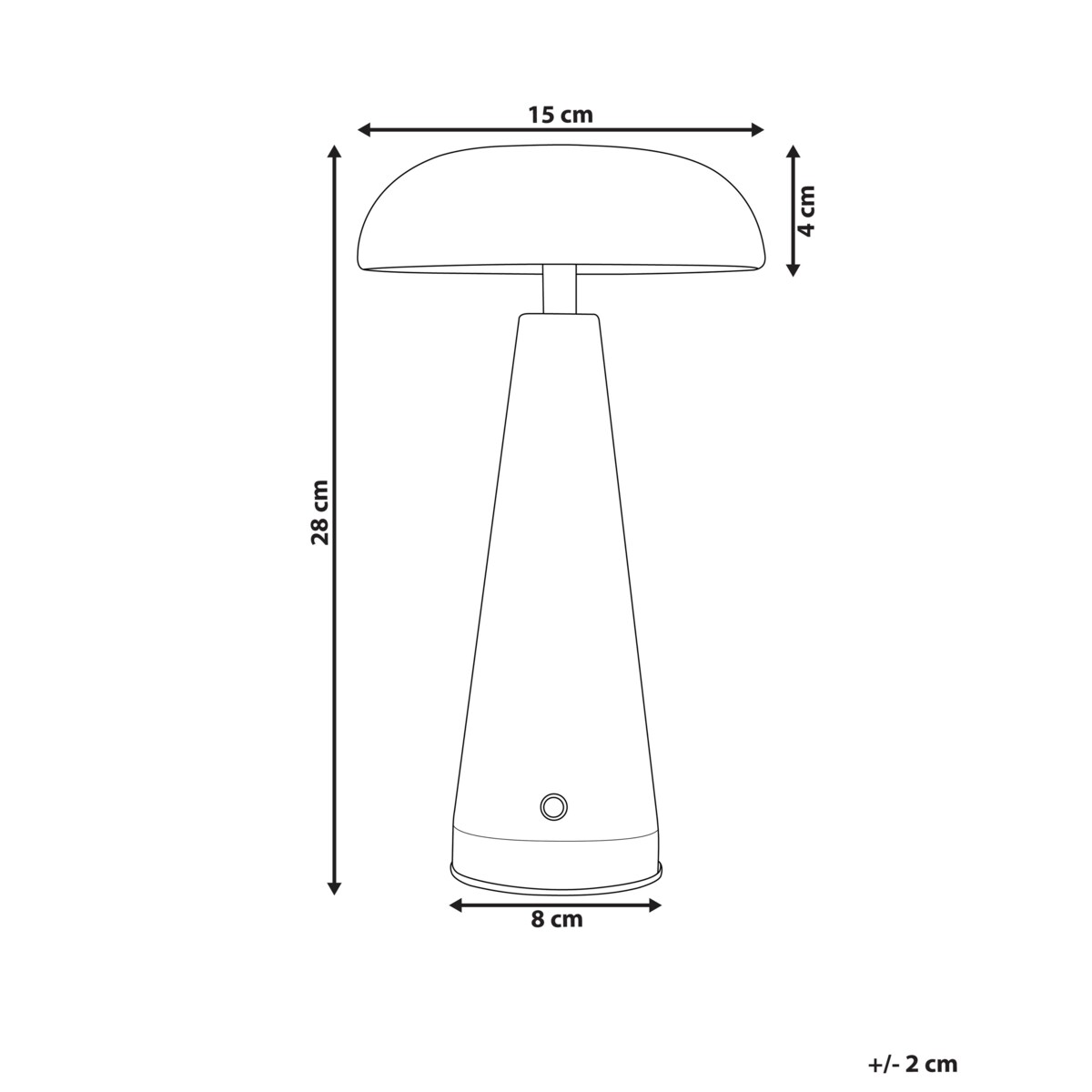 Bezprzewodowa lampa stołowa LED BOCONO Z czujnikiem ruchu Metal Biały