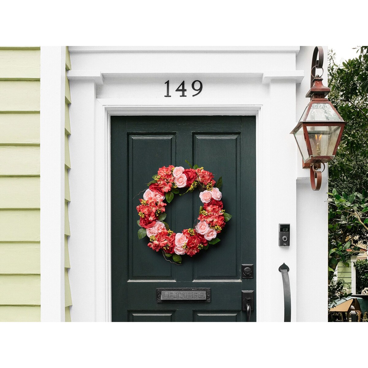 Wieniec dekoracyjny 50 cm czerwono-różowy AGULO