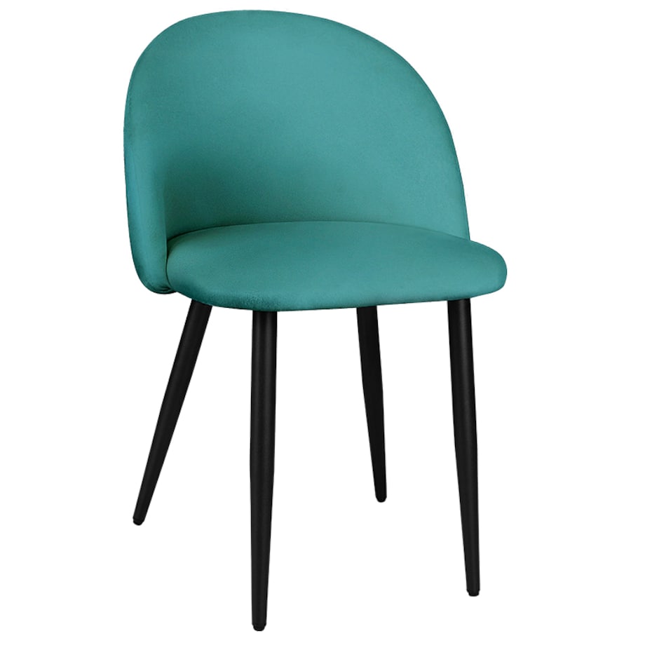 Krzesło tapicerowane do salonu jadalni welurowe zielone velvet