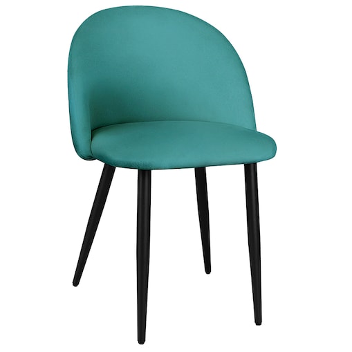 Krzesło tapicerowane do salonu jadalni welurowe zielone velvet