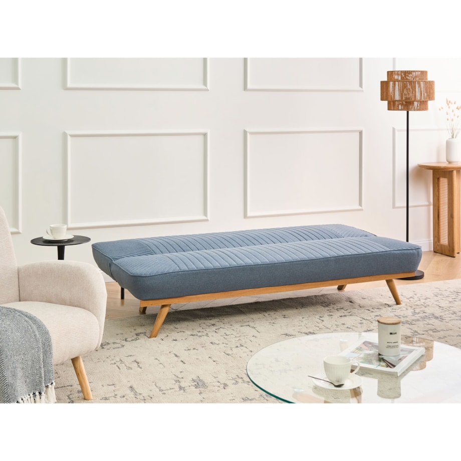 Sofa rozkładana dla 2 osób KALFAFEL Niebieski