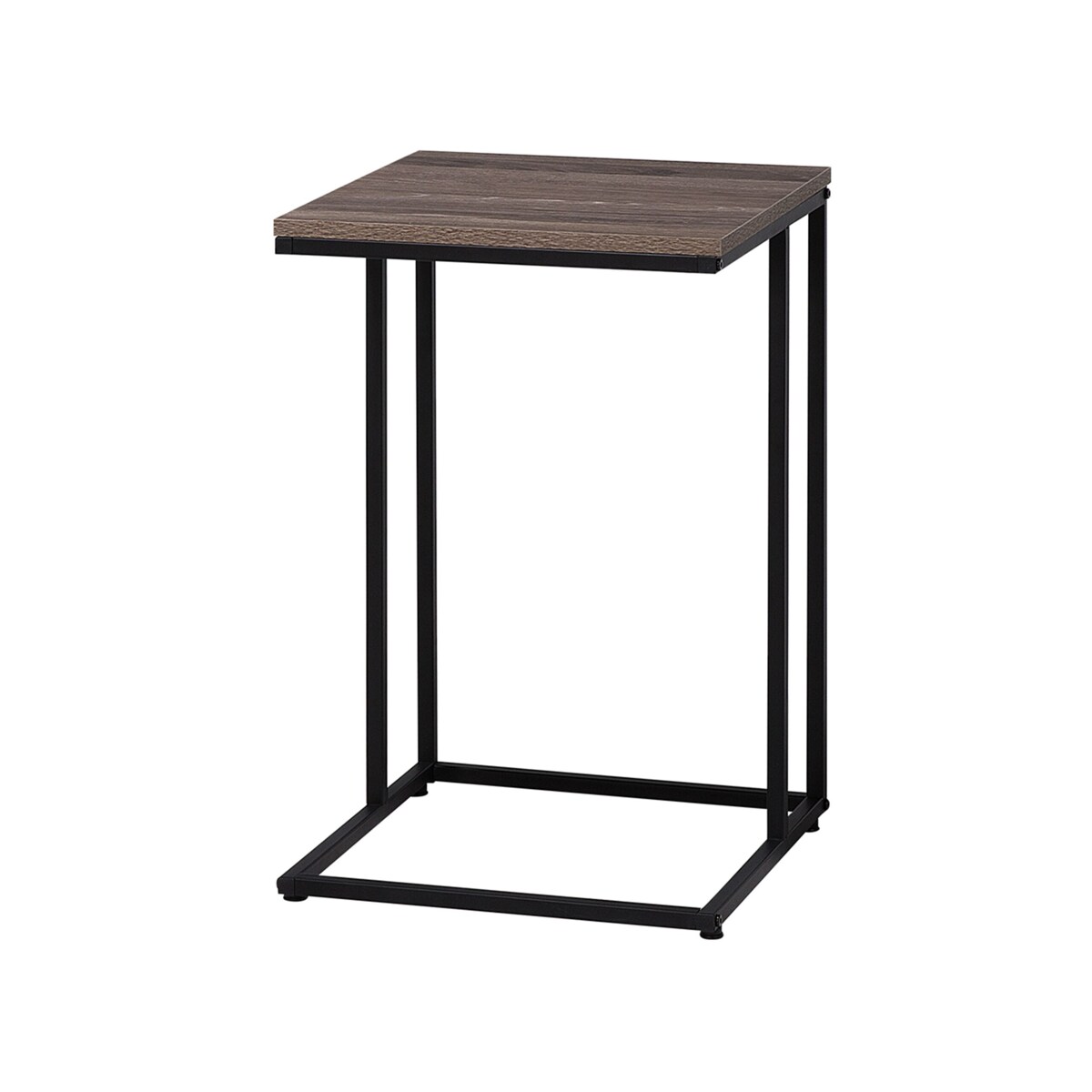 Stolik brązowoszare drewno z czarnym TROY