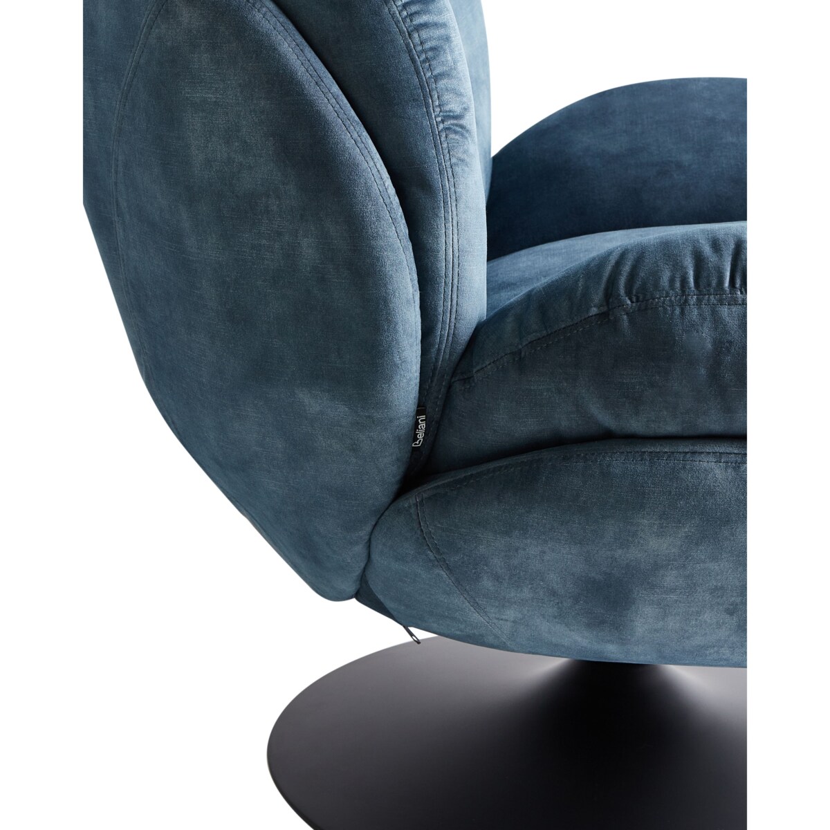 Fotel obrotowy NOLVIK Welur Ciemnoniebieski