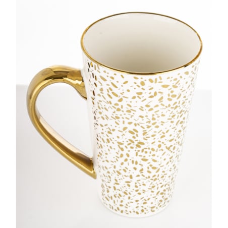 Kubek porcelanowy 450ml biało-złoty IRENA