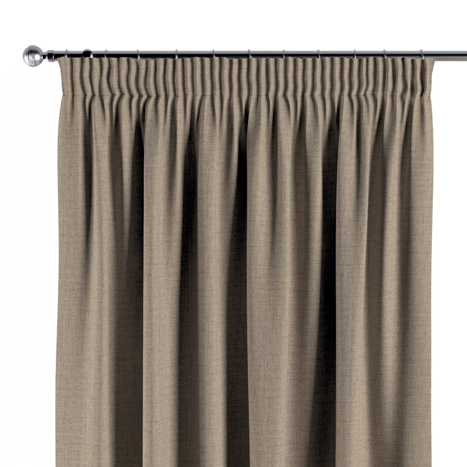 Zasłona na taśmie marszczącej 1 szt. 130x245 oliwkowobeżowy melanż