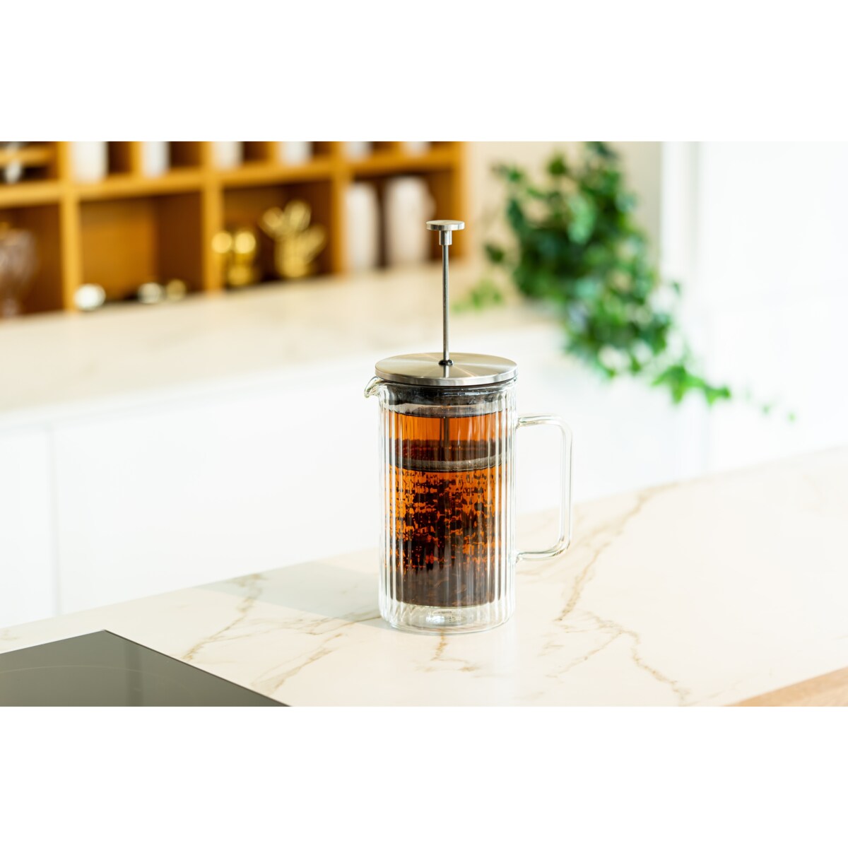 Zaparzacz do kawy i herbaty z podwójną ścianką 1000 ml Tulip srebrny mat 0657