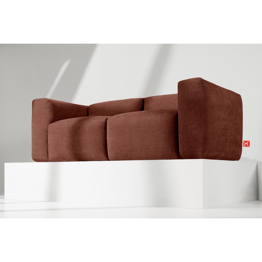 KONSIMO BUFFO 2-osobowa sofa z niezwykle miękkim i wygodnym siedziskiem, kolor pomarańczowy