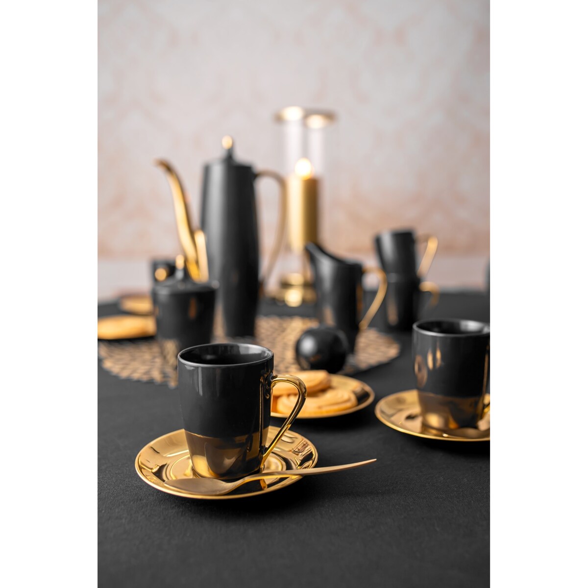 Garnitur do kawy dla 6 osób 15 el. Goplana Blask Nocy G361