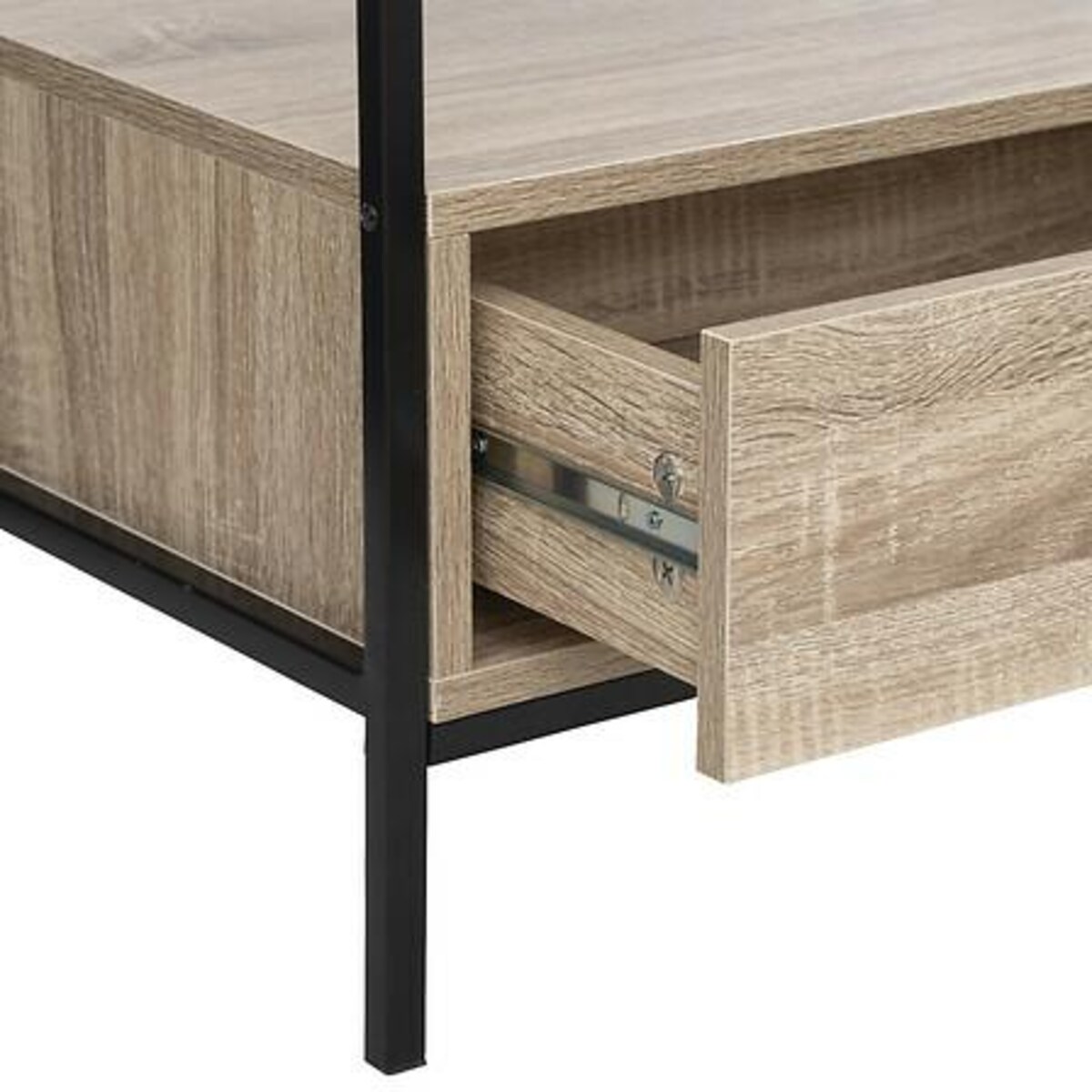 SZAFKA RTV Aliaj naturalna/czarna 100x40x54 cm WYSOKIE NÓŻKI