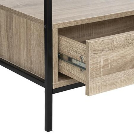 SZAFKA RTV Aliaj naturalna/czarna 100x40x54 cm WYSOKIE NÓŻKI