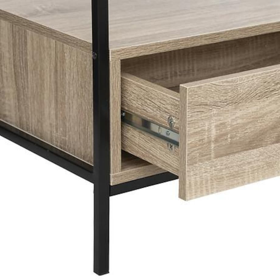 SZAFKA RTV Aliaj naturalna/czarna 100x40x54 cm WYSOKIE NÓŻKI