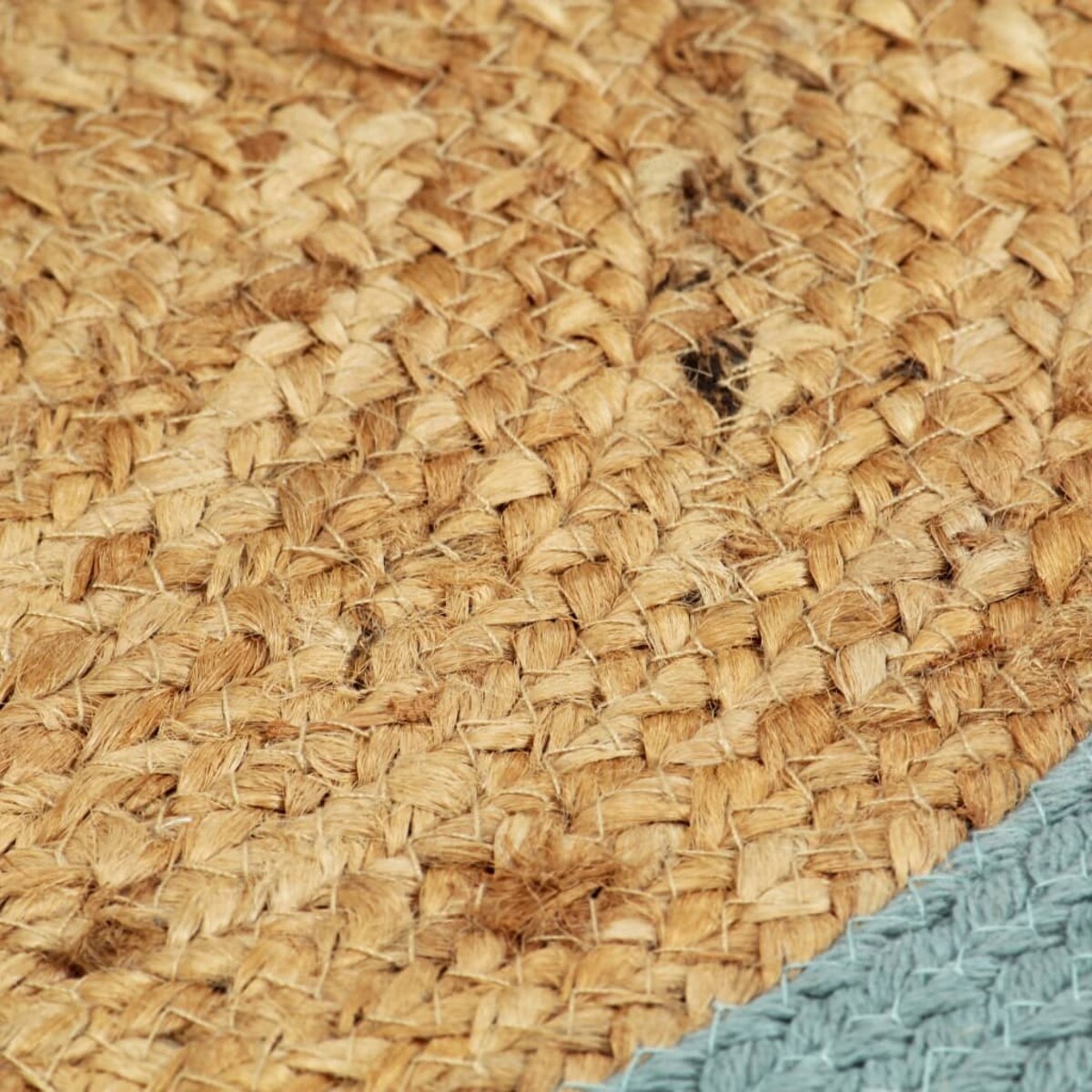 vidaXL Maty na stół 6 szt., naturalny i zielony, 38 cm, juta i bawełna