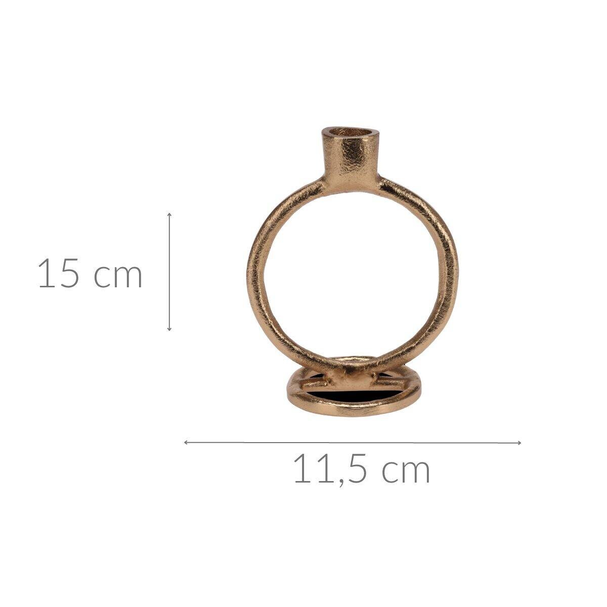 Świecznik dekoracyjny, złoty, aluminium