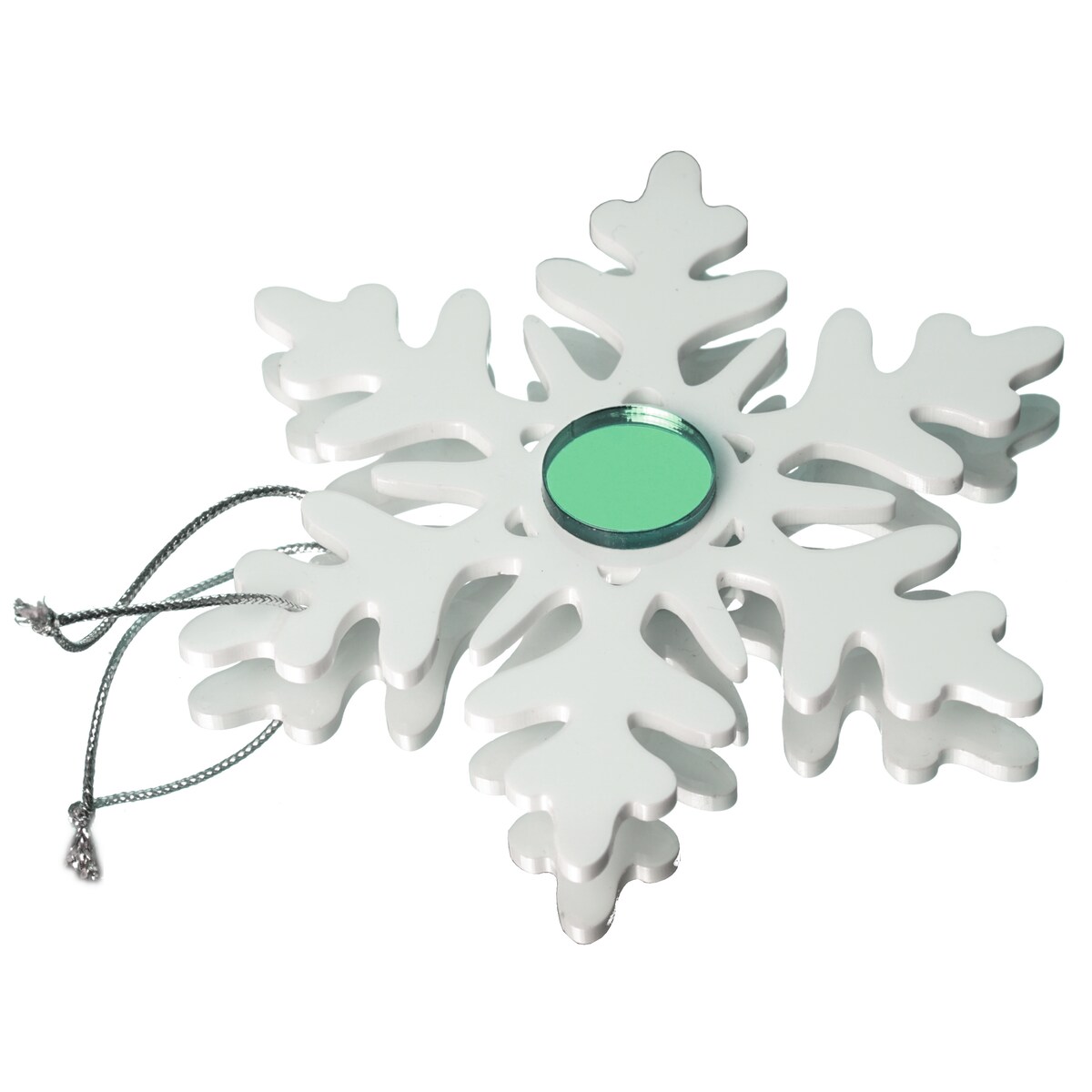 Ozdoby bożonarodzeniowe Śnieżynki zielone 6szt.