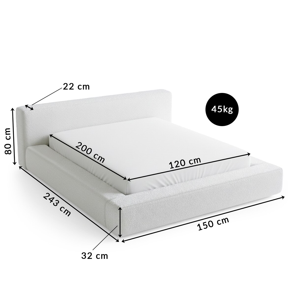 Łóżko Tapicerowane Imperio 120X200 Stelaż Pojemnik Na Pościel Abriamo 03