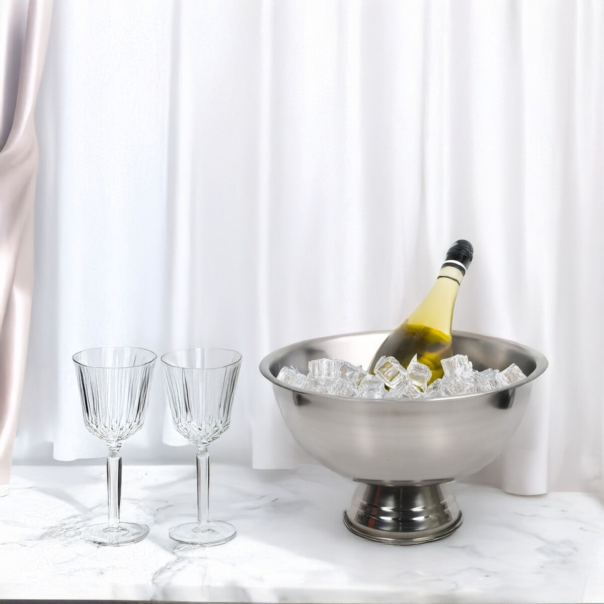 Miska ze stali nierdzewnej - na owoce, poncz - 38 cm, matowa