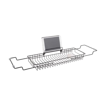 Półka na wannę CADDY, metalowa, 18 x 20 x 61 cm