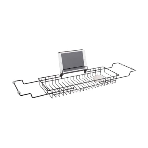 Półka na wannę CADDY, metalowa, 18 x 20 x 61 cm