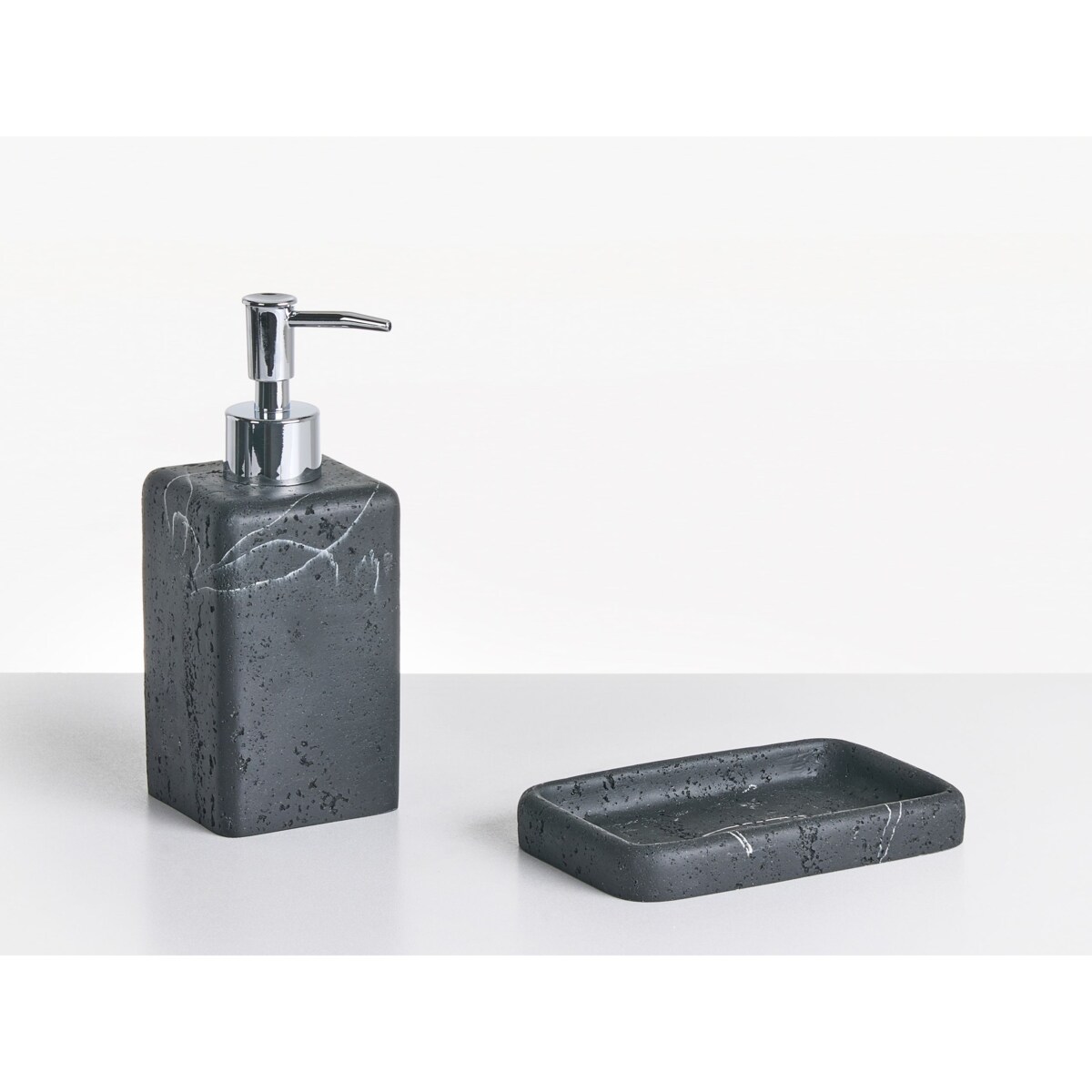 Zestaw akcesoriów łazienkowych 5 elementów VILCANOTA Czarny marmur