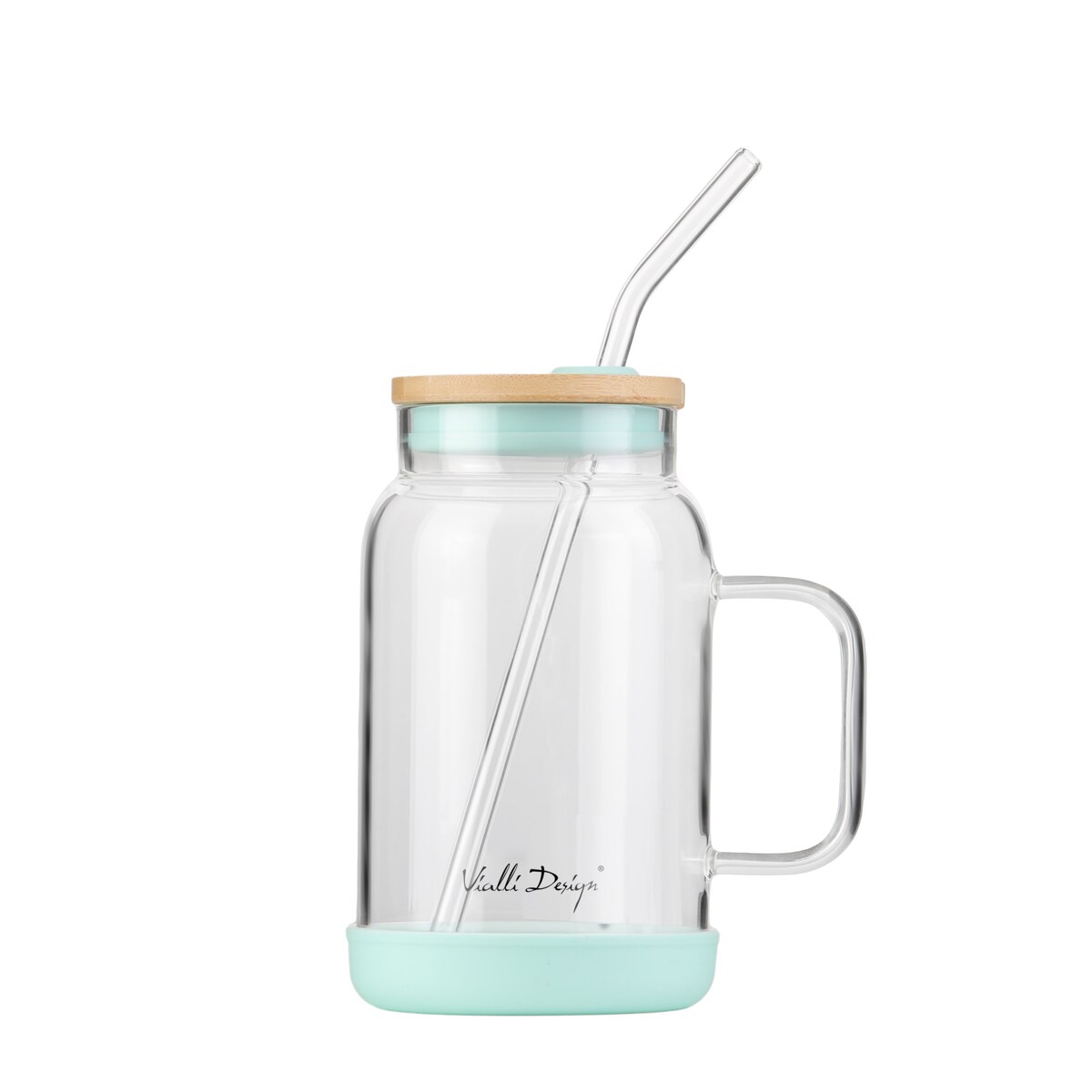 Słoik ze słomką 600 ml miętowy Fuori 29859