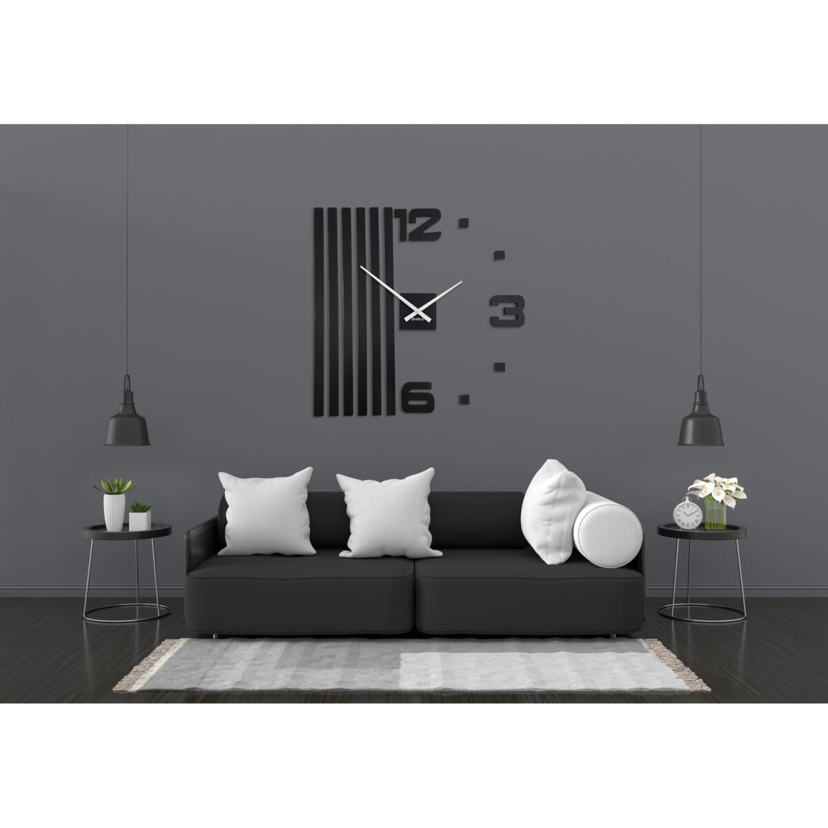 Zegar ścienny naklejany LAMELE 100cm