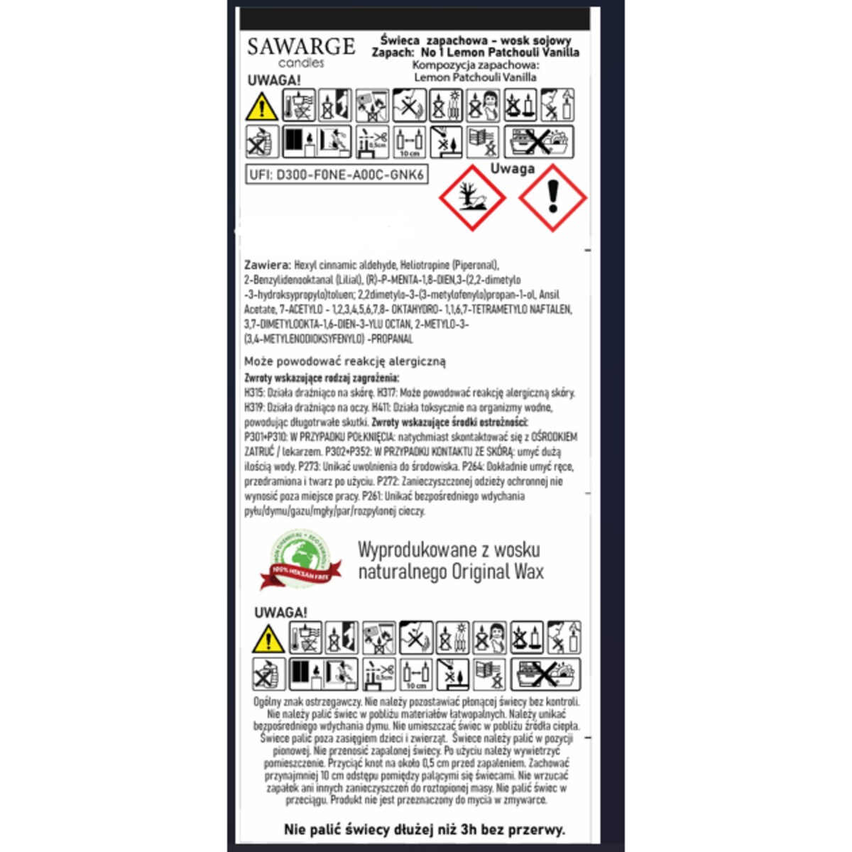 Świeca sojowa serce różane czerwone zapachowe Lemon Paczula Wanilia
