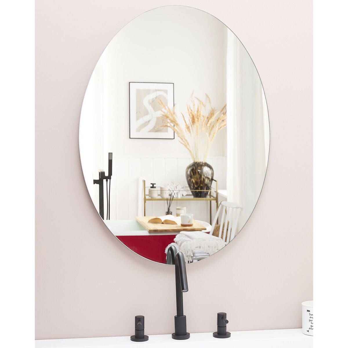 Lustro ścienne LED 60 x 80 cm srebrne MAZILLE