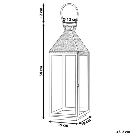 Lampion BALI Stal nierdzewna 54 cm Czarny