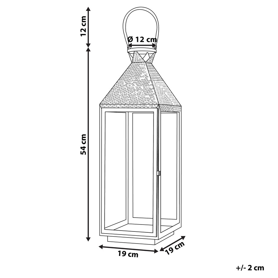 Lampion BALI Stal nierdzewna 54 cm Czarny