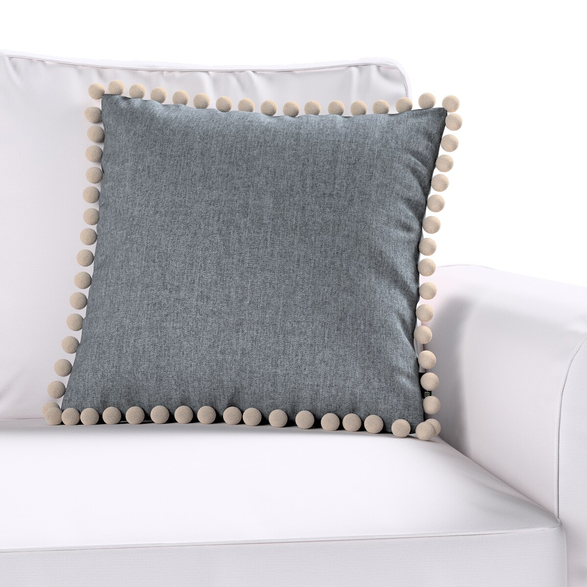 Poszewka Wera na poduszkę 45x45 grafitowo - szary szenil