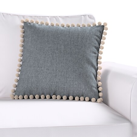 Poszewka Wera na poduszkę 45x45 grafitowo - szary szenil