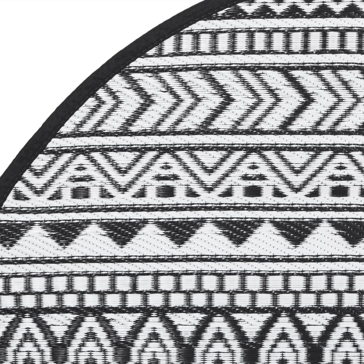 vidaXL Dywan zewnętrzny, ARAKIL czarny, Ø160 cm, PP