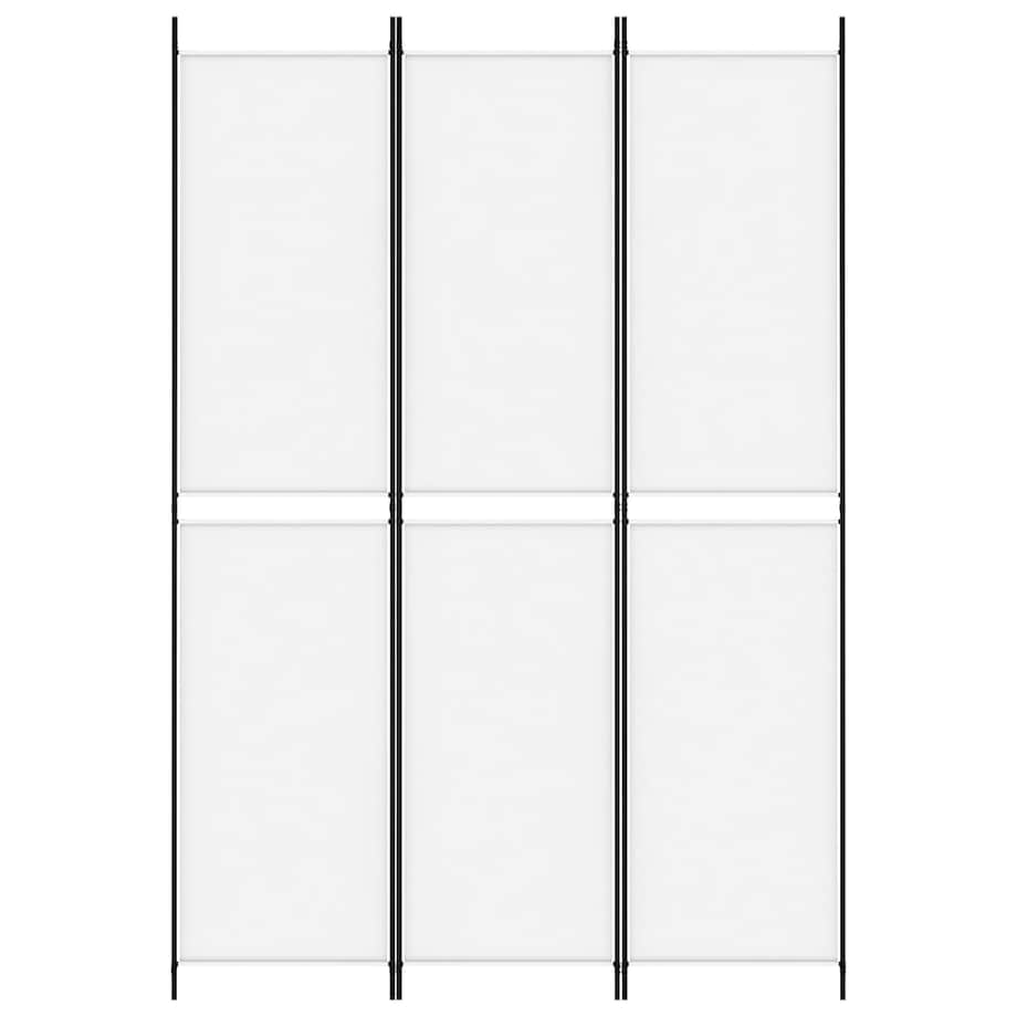 vidaXL Parawan 3-panelowy, biały, 150x220 cm, tkanina