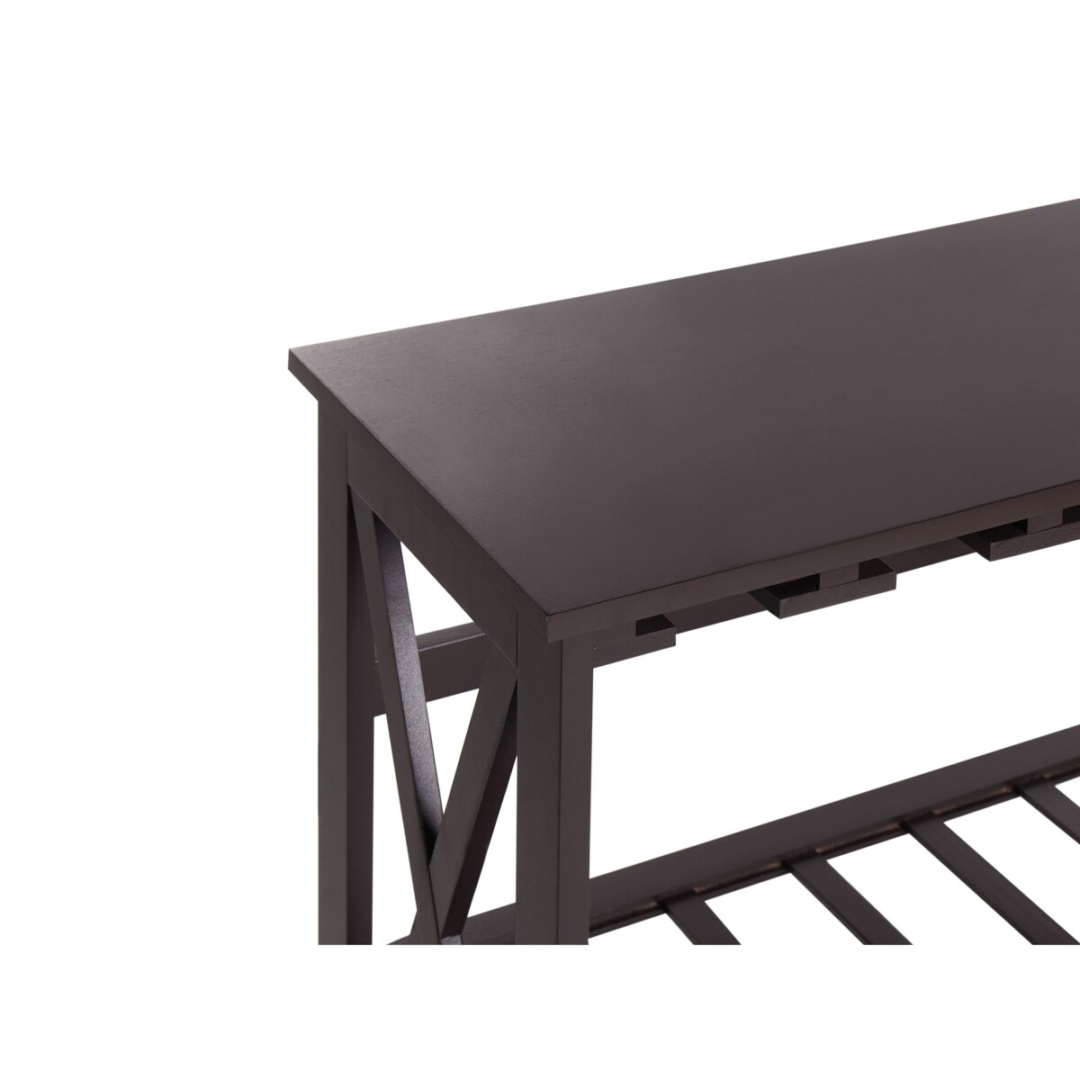 Stojak na wino ROTHESAY 90 cm Ciemnobrązowy