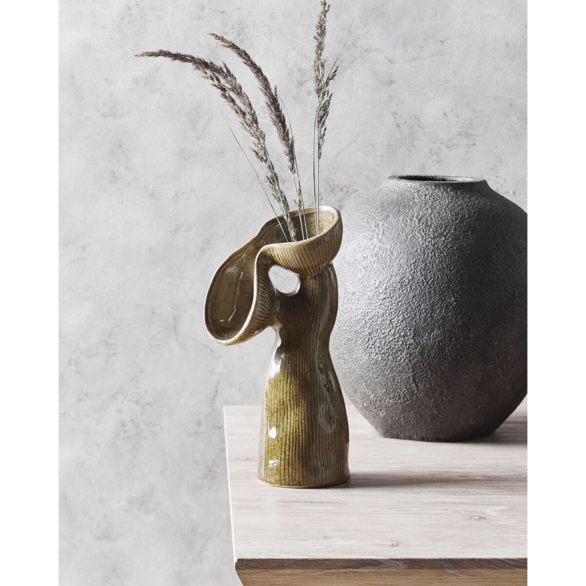 Kamionka Wazon na kwiaty 28 cm Zielony CALAMUS