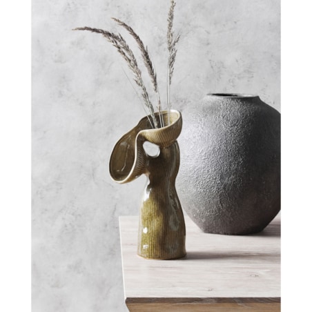 Kamionka Wazon na kwiaty 28 cm Zielony CALAMUS