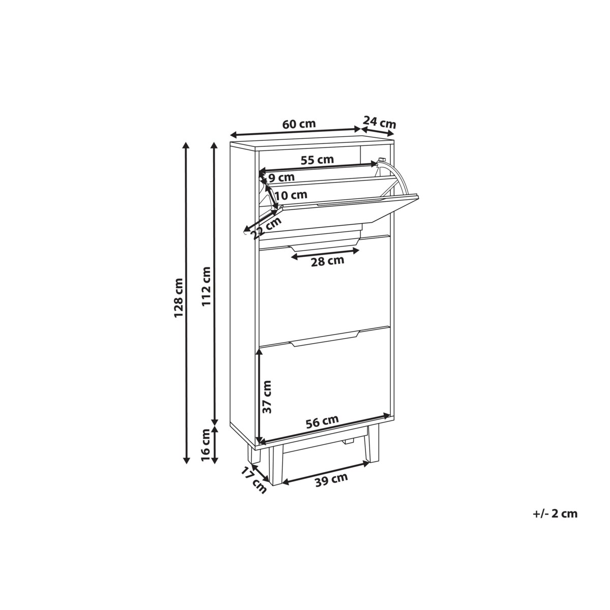 Szafka na buty SANDFLY Biały