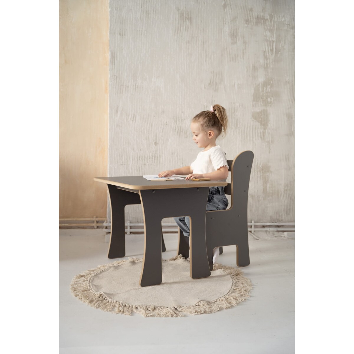 Stolik + Krzesełko - szare