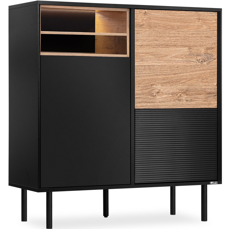 KONSIMO LOFTY Komoda w stylu loft na wysokich nogach