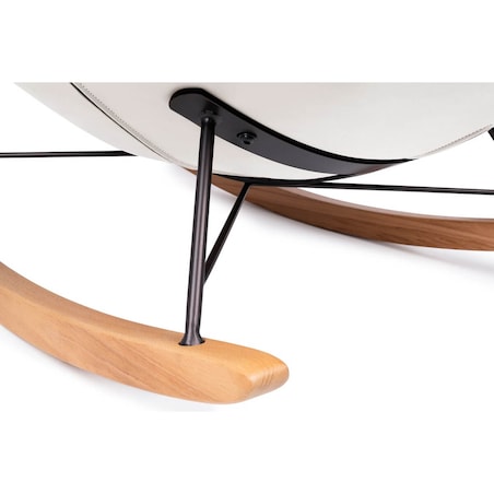 Sypialniany fotel Otilia Teddy do karmienia biały brązowy, King Home