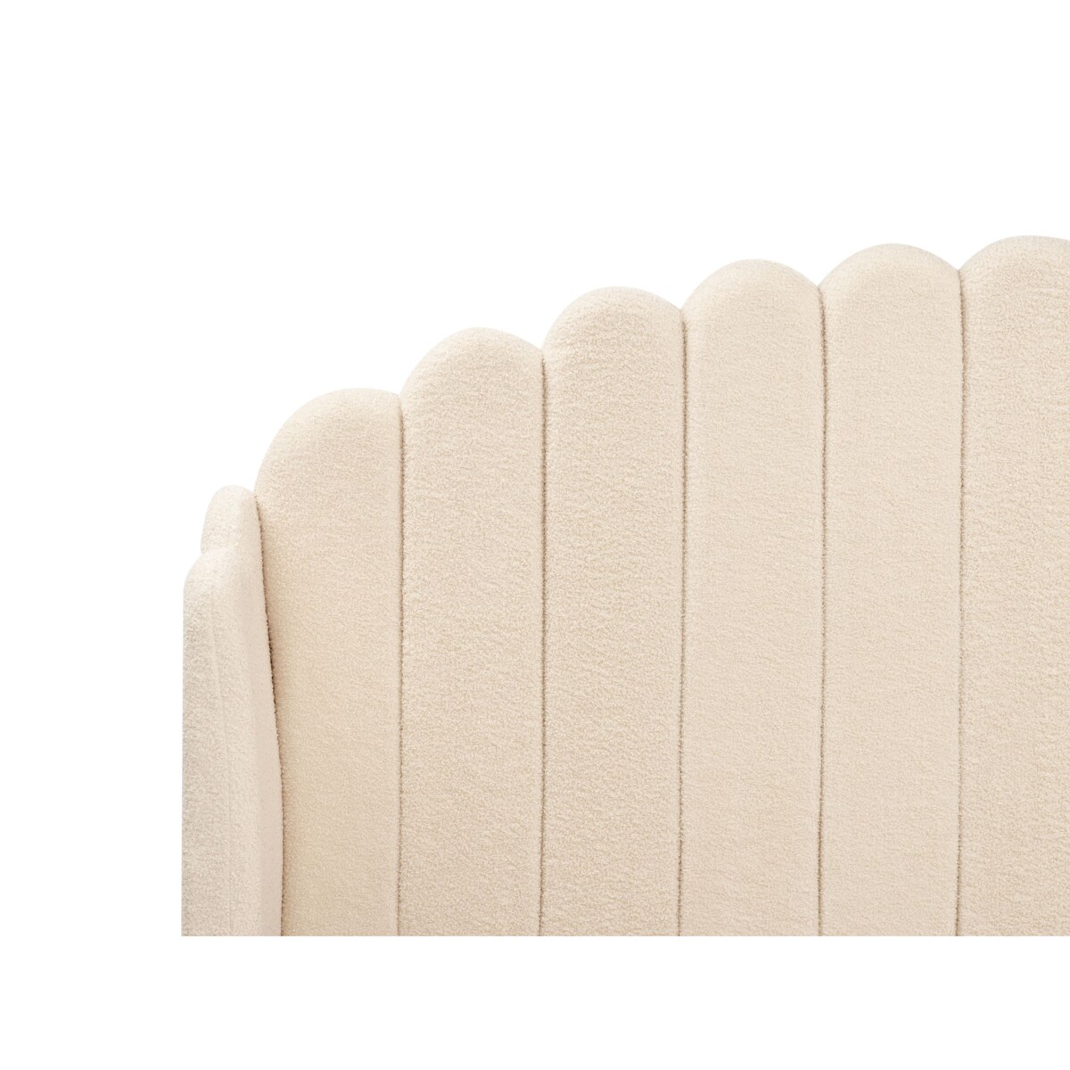 Łóżko Boucle AMBILLOU 180 x 200 cm Beżowy