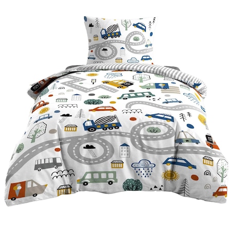 Komplet pościeli dziecięcej AUTOSTRADA 140x200 cm