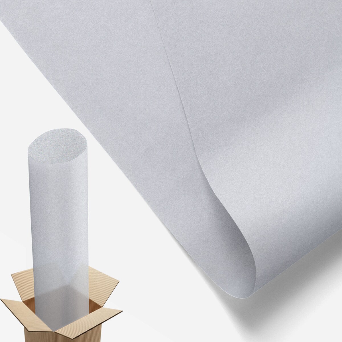 Naklejka na okno dekoracyjna - Niebieskoszara powierzchnia w minimalistycznym stylu - 100x116 cm