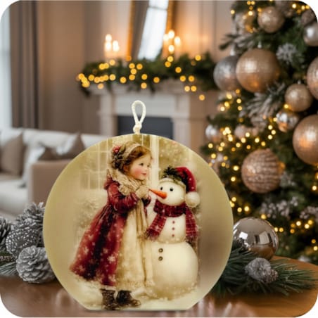 Prezent Święta Mikołajki Bałwan Świeca Boże Narodzenie Prezent pod Choinkę