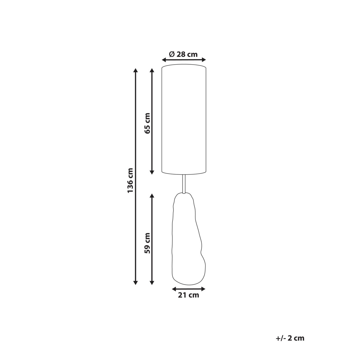 Lampa podłogowa SELB Ceramika Jasnobeżowy