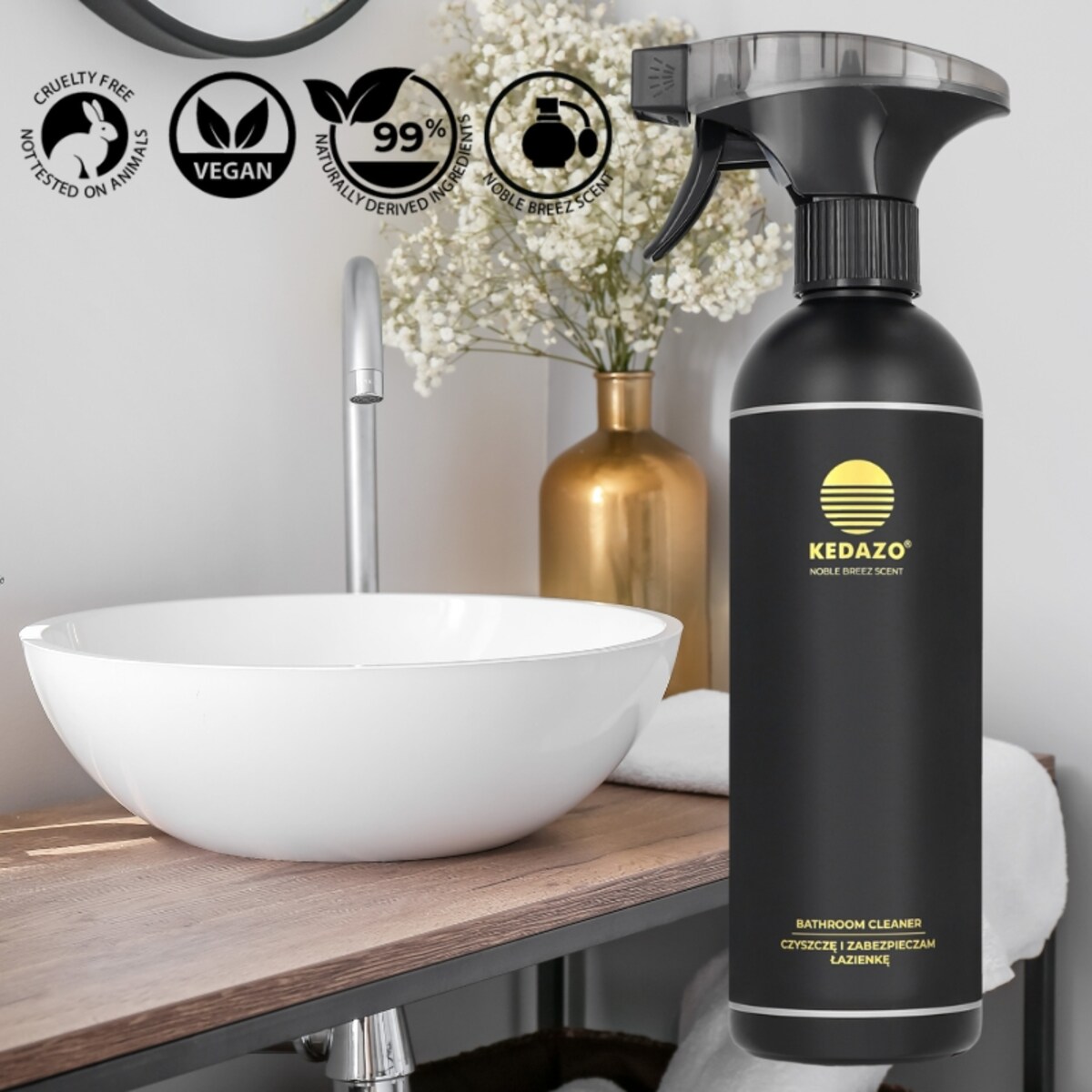 skuteczny płyn do czyszczenia łazienki -anti-kalk -KEDAZO Bathroom Cleaner