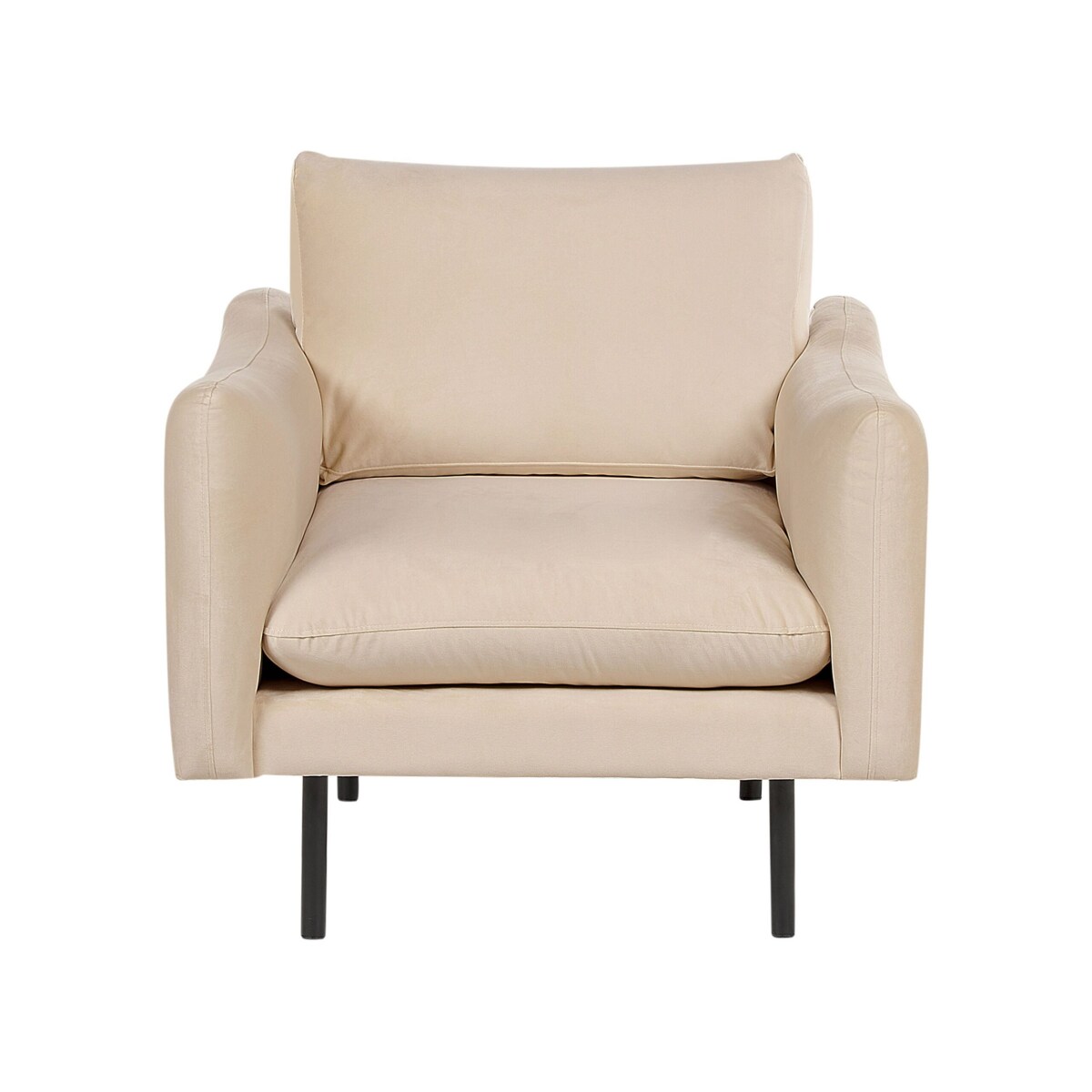 Zestaw wypoczynkowy welurowy beżowy VINTERBRO