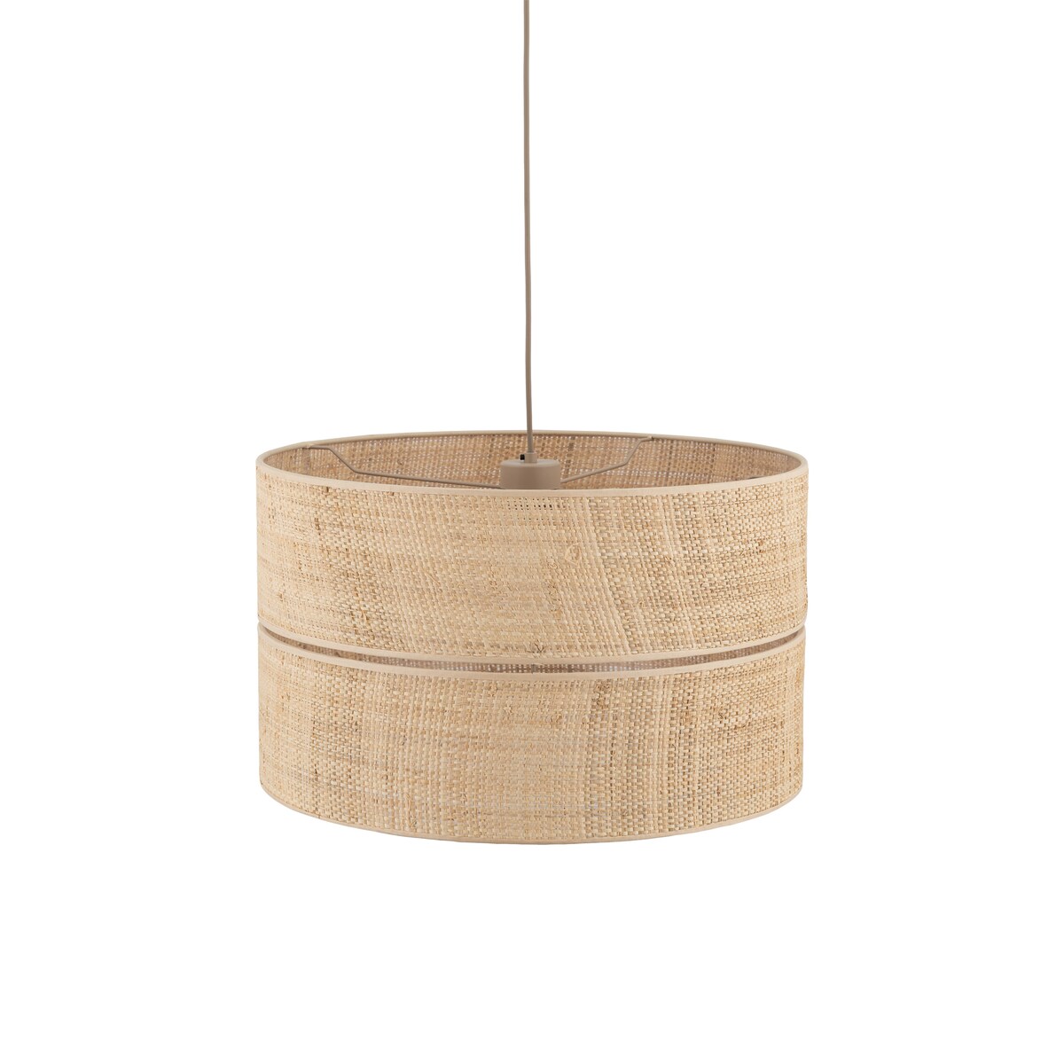 Lampa wisząca TK Lighting CALMA 500 beżowa boho 50 cm E27 regulowana wysokość do 175 cm do salonu jadalni sypialni